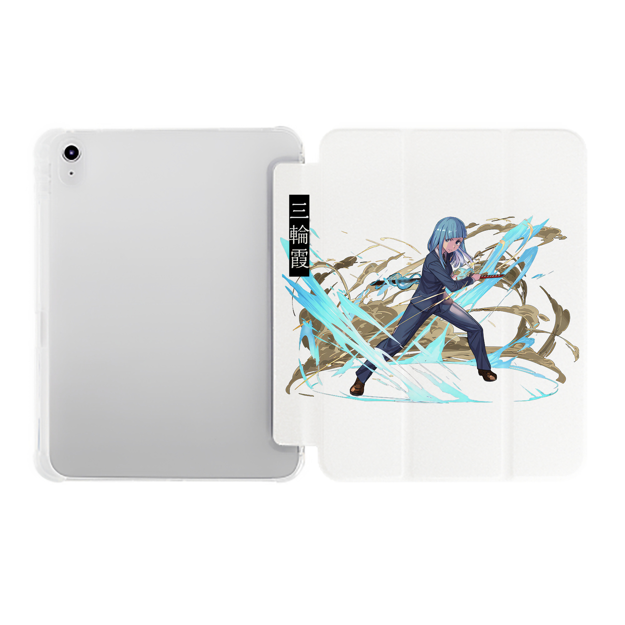 （画像用） 呪術廻戦 Jujutsu Kaisen IPad ケース ペン収納付き 三つ折りスタンド PUレザー×シリコン 対応機種9.5/10.5/10.9インチ